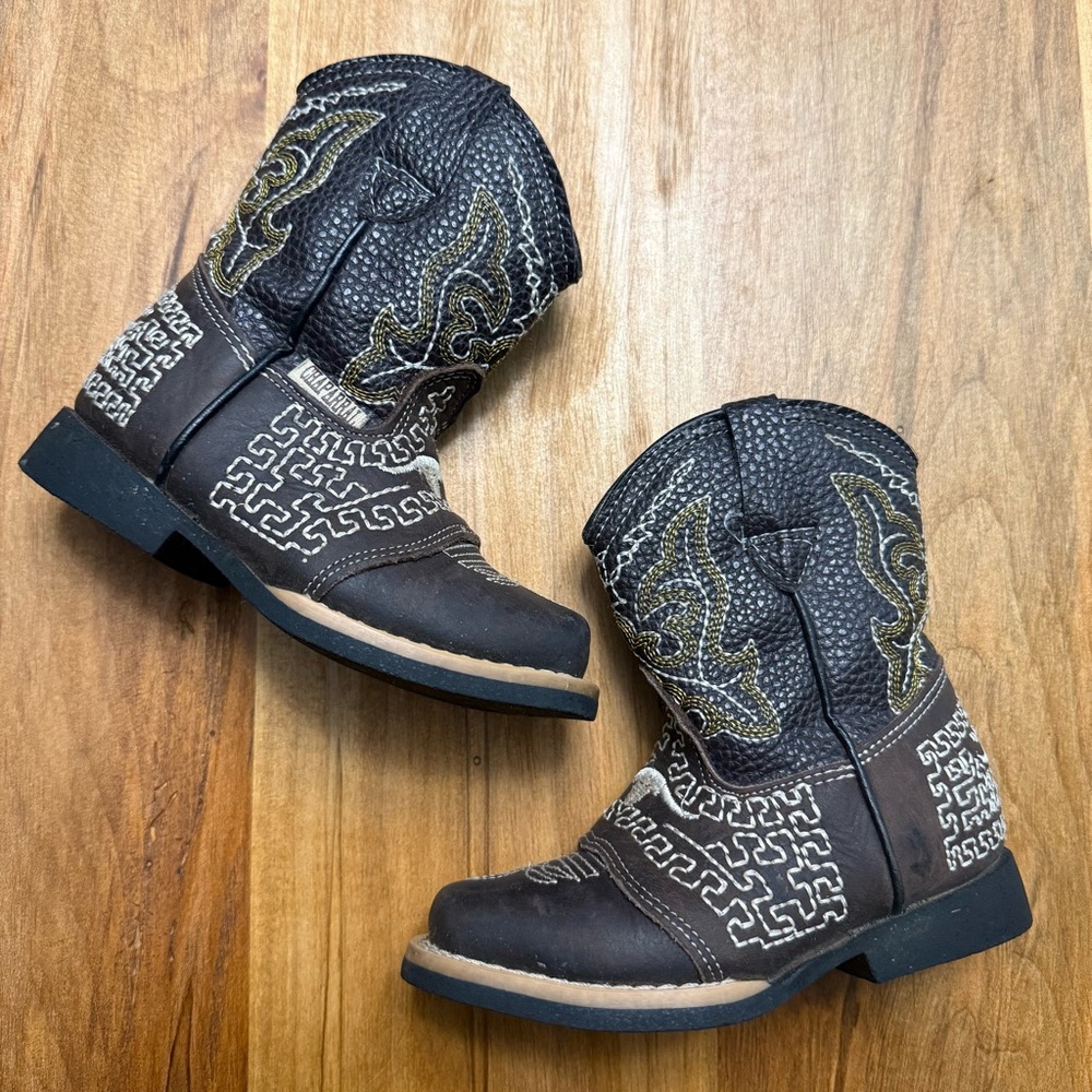 Chaparral Brown Leather Cowboy Rodeo Boots